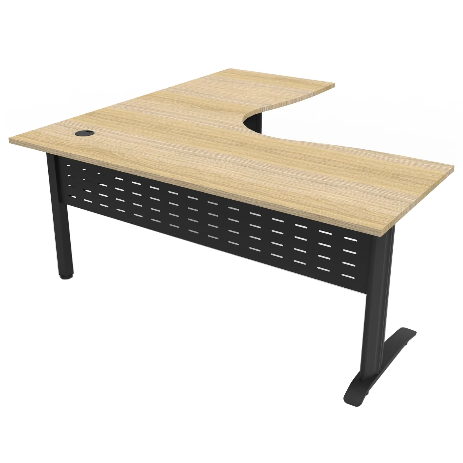 Natural Oak Top & Black Satin Base