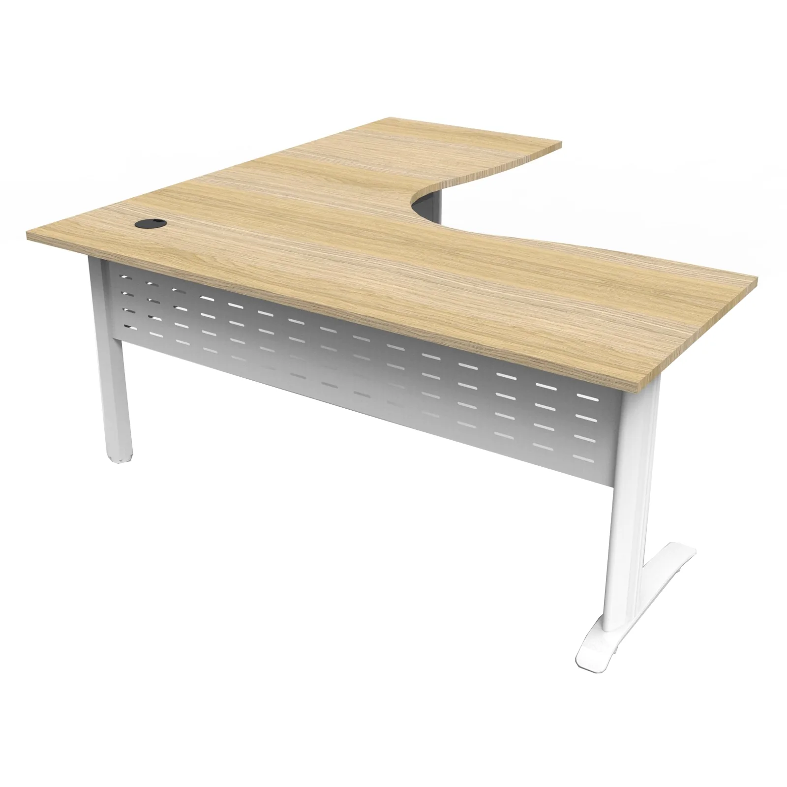 Natural Oak Top & White Satin Base