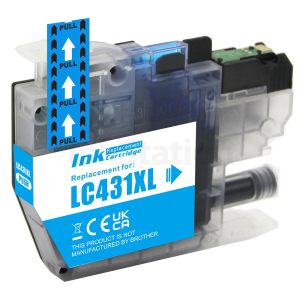 Compatible Brother LC-431XLC Cyan High Yield Ink Cartridge - 500 pages