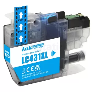 Compatible Brother LC-431XLC Cyan High Yield Ink Cartridge - 500 pages