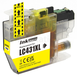 Compatible Brother LC-431XLY Yellow High Yield Ink Cartridge - 500 pages