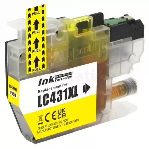 Compatible Brother LC-431XLY Yellow High Yield Ink Cartridge - 500 pages