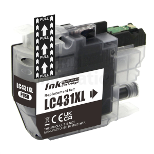 Compatible Brother LC-431XLBK Black High Yield Ink Cartridge - 500 pages