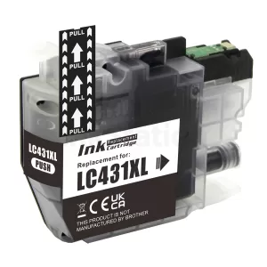 Compatible Brother LC-431XLBK Black High Yield Ink Cartridge - 500 pages