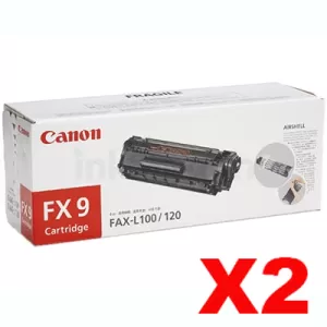 2 x Canon FX-9 Black Genuine Toner Cartridge - 2,000 pages