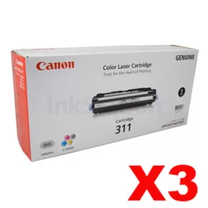 3 x Genuine Canon LBP 5360 (CART-311BK) Black Toner Cartridge-Approx. 6,000 pages