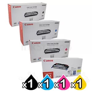 4 Pack Genuine Canon LBP 5360 (CART-311B,C,M,Y) Toner Cartridges [1BK,1C,1M,1Y]