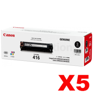 5 x Genuine Canon CART-416 Black Toner Cartridge 2,300 pages