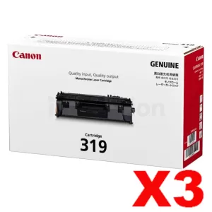 3 x Canon CART-319 Black Genuine Laser Toner Cartridge 2,100 pages