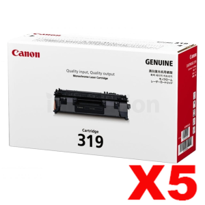 5 x Canon CART-319 Black Genuine Laser Toner Cartridge 2,100 pages