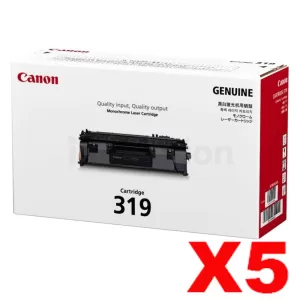 5 x Canon CART-319 Black Genuine Laser Toner Cartridge 2,100 pages