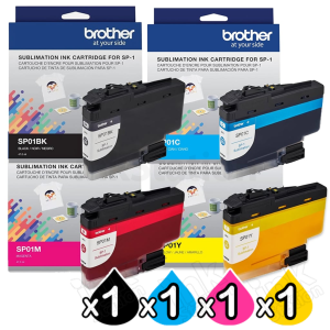 4 Pack Genuine Brother SP01 Sublimation Ink Combo [1BK, 1C, 1M, 1Y]