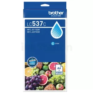 Genuine Brother LC-537C Cyan Ultra High Yield Ink Cartridge - 1,0000 pages
