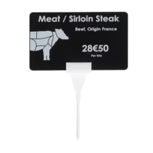 Edikio Narrow Price Ticket Spikes 80mm - Pack of 25 Units for Food Display