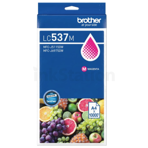 Genuine Brother LC-537M Magenta Ultra High Yield Ink Cartridge - 1,0000 pages