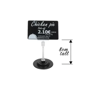 Magnetic Price Ticket Stands 80mm Height - Pack of 25 for Food Display
