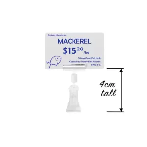 Price Ticket Clamps 40mm Height - Pack of 25 for Food Display