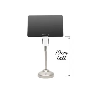 Stainless Steel & Zinc Buffet Stands 100mm Height - Pack of 5 for Price Tags & Display Cards