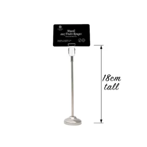 Stainless Steel & Zinc Buffet Stands 180mm Height - Pack of 5 for Price Tags & Display Cards