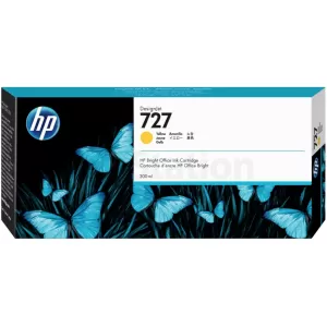 HP 727 Genuine Yellow 300ml Inkjet Cartridge F9J78A