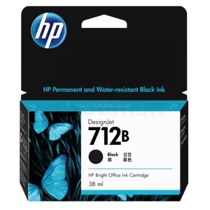 HP 712B Genuine Black Inkjet Cartridge 3ED28A 38ml