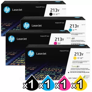 4 Pack HP W2130Y-W2133Y (213Y) Genuine Extra High Yield Toner Cartridges Combo [1BK,1C,1M,1Y]