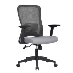 Mesh Back Ergonomic Office Chair with 2D Lumbar Support & 3D Armrests KAMEX - Grey