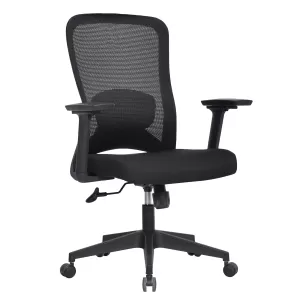 Mesh Back Ergonomic Office Chair with 2D Lumbar Support & 3D Armrests KAMEX - Black