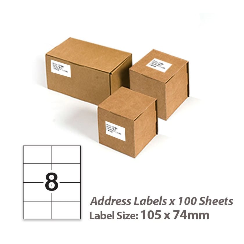 Base Address Labels A4 White Self Adhesive Paper Address Mailing Laser Inkjet Sticker ...