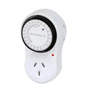 Sansai 1 Outlet Adapter with 24 Hour Programmable Mechanical Timer PAD-029