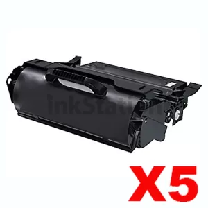 5 x Dell 5230N, 5230DN Black Compatible Laser Toner Cartridge - 21,000 pages
