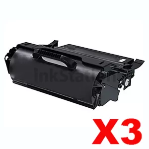 3 x Dell 5230N, 5230DN Black Compatible Laser Toner Cartridge - 21,000 pages