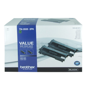 (TWIN PACK)Genuine Brother TN-2025 Toner Cartridge [2BK] - 2,500 pages each