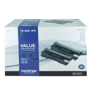 (TWIN PACK)Genuine Brother TN-2025 Toner Cartridge [2BK] - 2,500 pages each