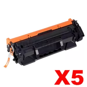 5 x HP 138X W1380X Compatible Black High Yield Toner Cartridge - 4,000 Pages