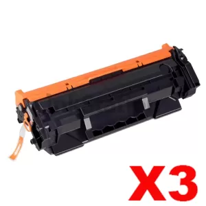 3 x HP 138X W1380X Compatible Black High Yield Toner Cartridge - 4,000 Pages