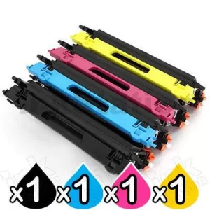 4 Pack Compatible Brother TN-155 Toner Combo (TN155 is High Capacity Version of TN150) [1BK,1C,1M,1Y]