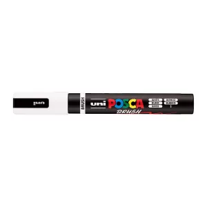 POSCA PC5BR Brush Paint Marker Medium Tip White