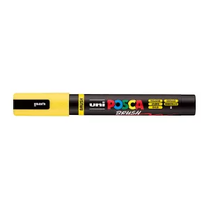 POSCA PC5BR Brush Paint Marker Medium Tip Yellow