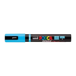 POSCA PC5BR Brush Paint Marker Medium Tip Light Blue
