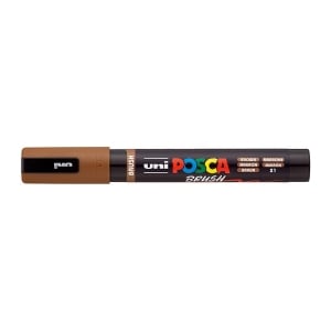 POSCA PC5BR Brush Paint Marker Medium Tip Brown