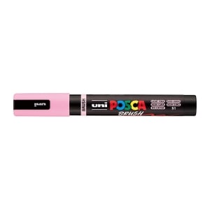 POSCA PC5BR Brush Paint Marker Medium Tip Light Pink