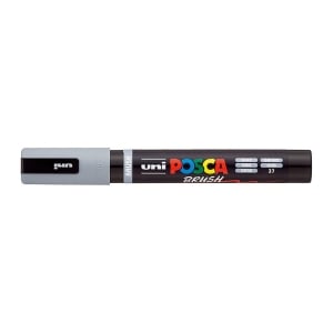 POSCA PC5BR Brush Paint Marker Medium Tip Grey