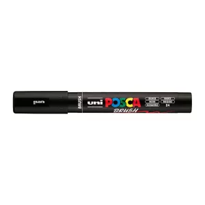 POSCA PC5BR Brush Paint Marker Medium Tip Black