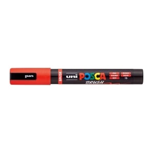 POSCA PC5BR Brush Paint Marker Medium Tip Red
