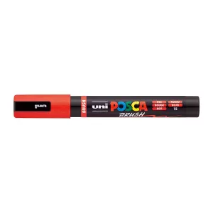 POSCA PC5BR Brush Paint Marker Medium Tip Red