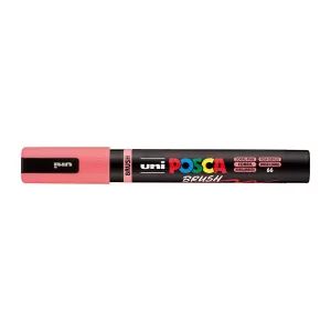 POSCA PC5BR Brush Paint Marker Medium Tip Coral