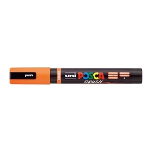 POSCA PC5BR Brush Paint Marker Medium Tip Orange