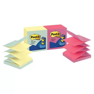 Post-It R330-U-ALT Pop-up Sticky Notes 76 x 76mm Alternating Colours 100 Sheets 12 Pack