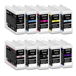 10 Pack Epson T46S1 - T46SD UltraChrome Pro10 Genuine Ink Cartridges Combo [1PBK,1C,1M,1Y,1LC,1LM,1GY,1MBK,1LGY,1V]